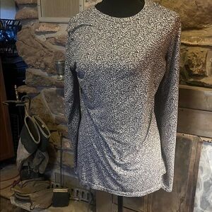 Elegant Black and White Long Sleeve Top